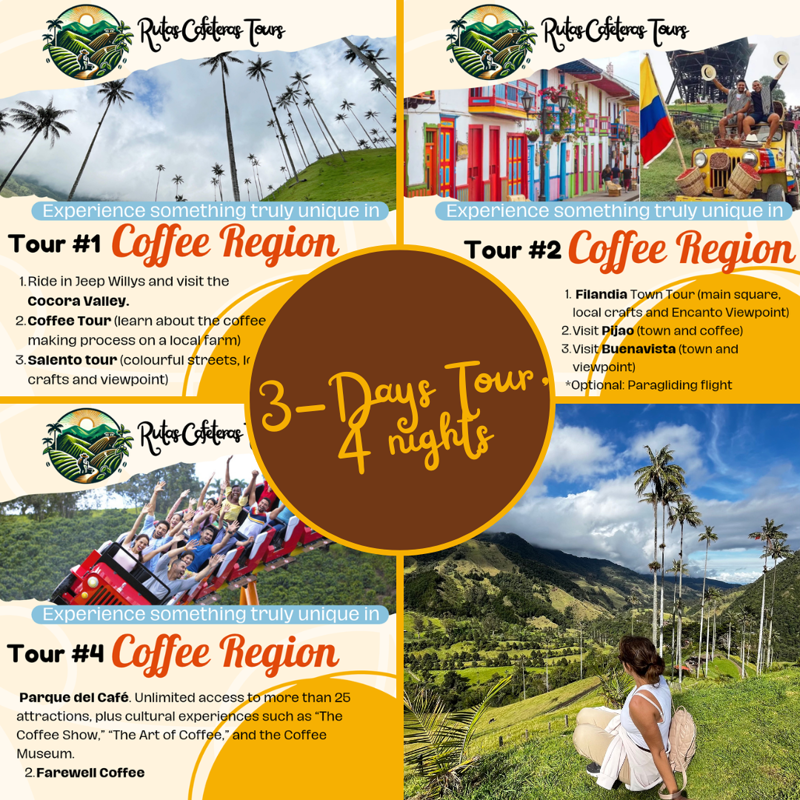 3 days 4 nights Coffee Region Tours filandia pijao buenavista 3 days 4 nights Coffee Region Tours filandia pijao buenavista